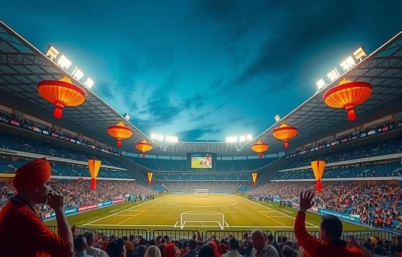 Punjabi Football Clash Local Events Punjabi Football Clash festival event showing Diwali decorations in the stadium